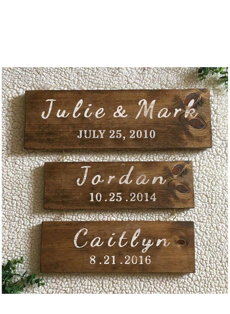 NIBEMINENT Letter Stencils for Painting on Wood - Alphabet & Drawing Reusable Cursive and Number Signs More Plastic Paint Art DIY Crafts - Image 5