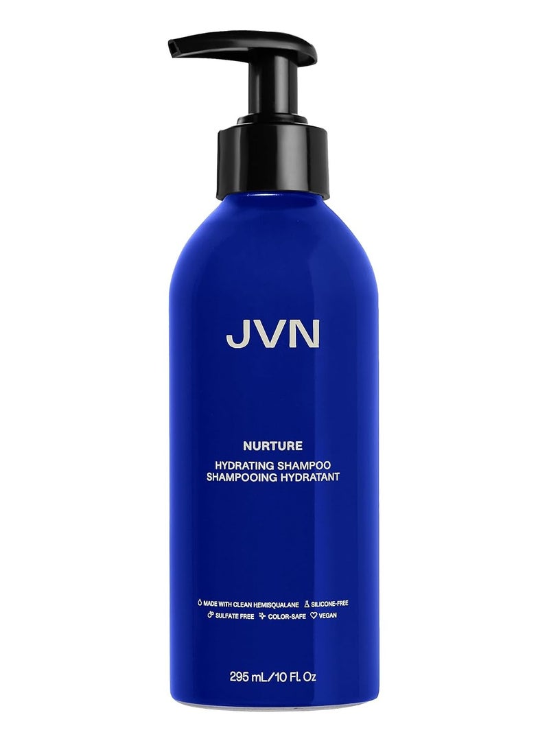 JVN JVN Nurture Hydrating Shampoo, Moisturizing Shampoo for All Hair Types, Detangles & Softens Hair, Made with Clean Hemisqualane (10 Fl Oz)  - Image 1