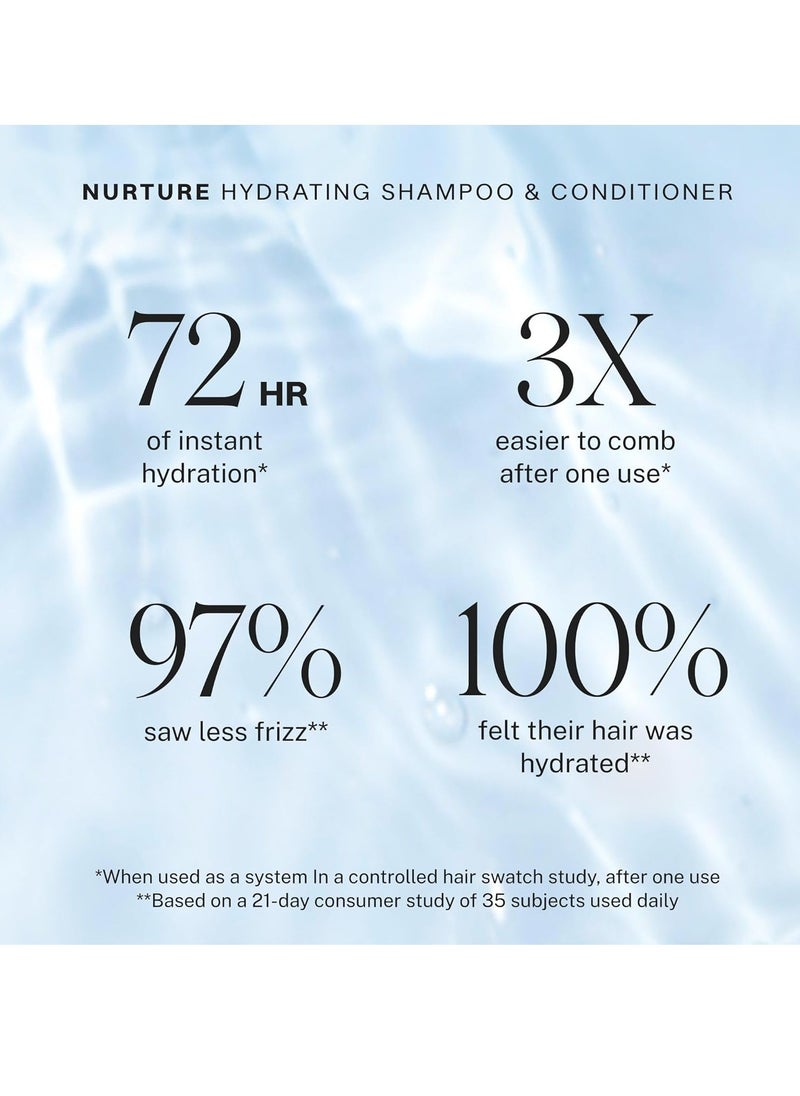 JVN JVN Nurture Hydrating Shampoo, Moisturizing Shampoo for All Hair Types, Detangles & Softens Hair, Made with Clean Hemisqualane (10 Fl Oz)  - Image 3