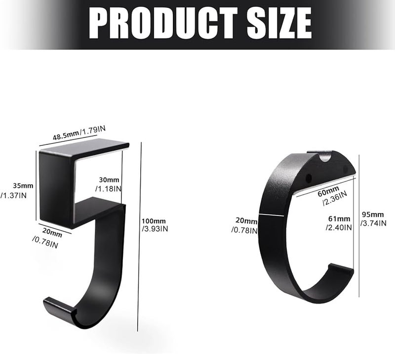 حامل خطاف مكتب معدني لحقيبة حامل حقيبة ظهر سترة منظم المشروبات - Image 5