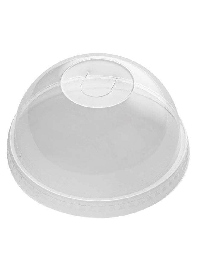 Restaurantware غطاء فقط: أغطية قبة فيساچ لأكواب ذات سعة 9 و 12 و 16 أونصة، 1000 غطاء بلاستيكي شفاف لأكواب الشرب - مع فتحة للشفاطة، قابلة لإعادة التدوير، الأكواب تباع بشكل منفصل - Image 1