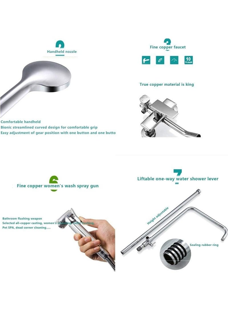 AROAQ Bathroom Shower System Rainfall Shower Set - Image 3