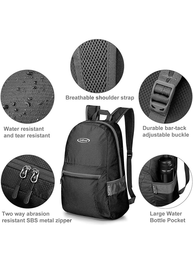 G4Free Small Foldable Ultralight Waterproof Backpack for Camping Hiking Cycling Men Women 20L - Image 5