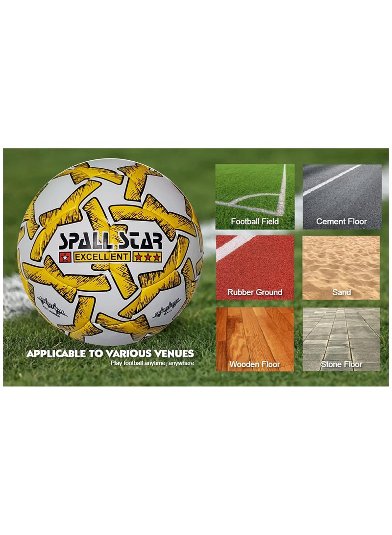 Spall Football Soccer Ball For Matches World Cup Best Indoor/Outdoor Water Proof Ball For Professional Training And Match Men And Women Youth And Adult - Image 4