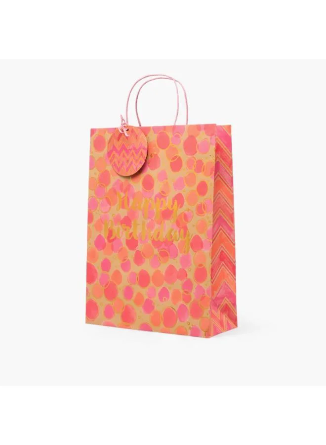 فايندز Findz Birthday Print Paper Gift Bag - Extra Large