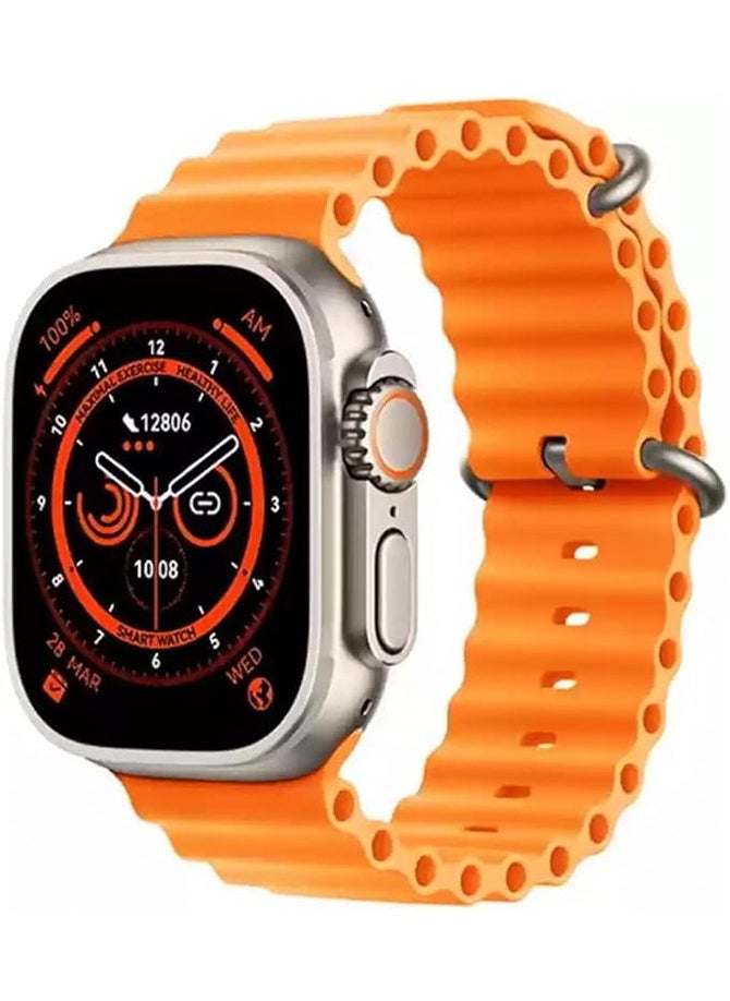 Generic - X9 ULTRA 2 Series 9 Wearfit Pro (2024) SmartWatch 2.2 Inch SUPER AMOLED Display 480X320 Open AI Chat GPT GPS NFC Bluetooth V5 Call Wireless Charger Orange - Image 1