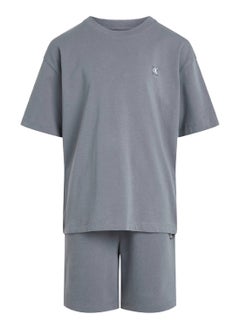 Kids' Relaxed T-Shirt and Shorts Set - Cotton, Grey - pzsku/Z7688F86F07F13169EBBCZ/45/_/1738050902/5a47c8e3-4707-4a70-8415-db879749988b