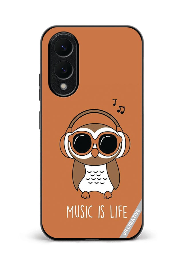 Protective Case Cover For Samsung Galaxy S25 Edge Music Is Life Design Multicolour