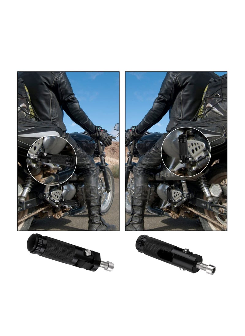 KASTWAVE Motorcycle Foot Rests, Folding Foot Pegs, Universal Motorbike Footrests Rearsets Rear Pedals Set 8mm Install Bolts for Racing Bike Cruiser Cafe Racer  - Image 4
