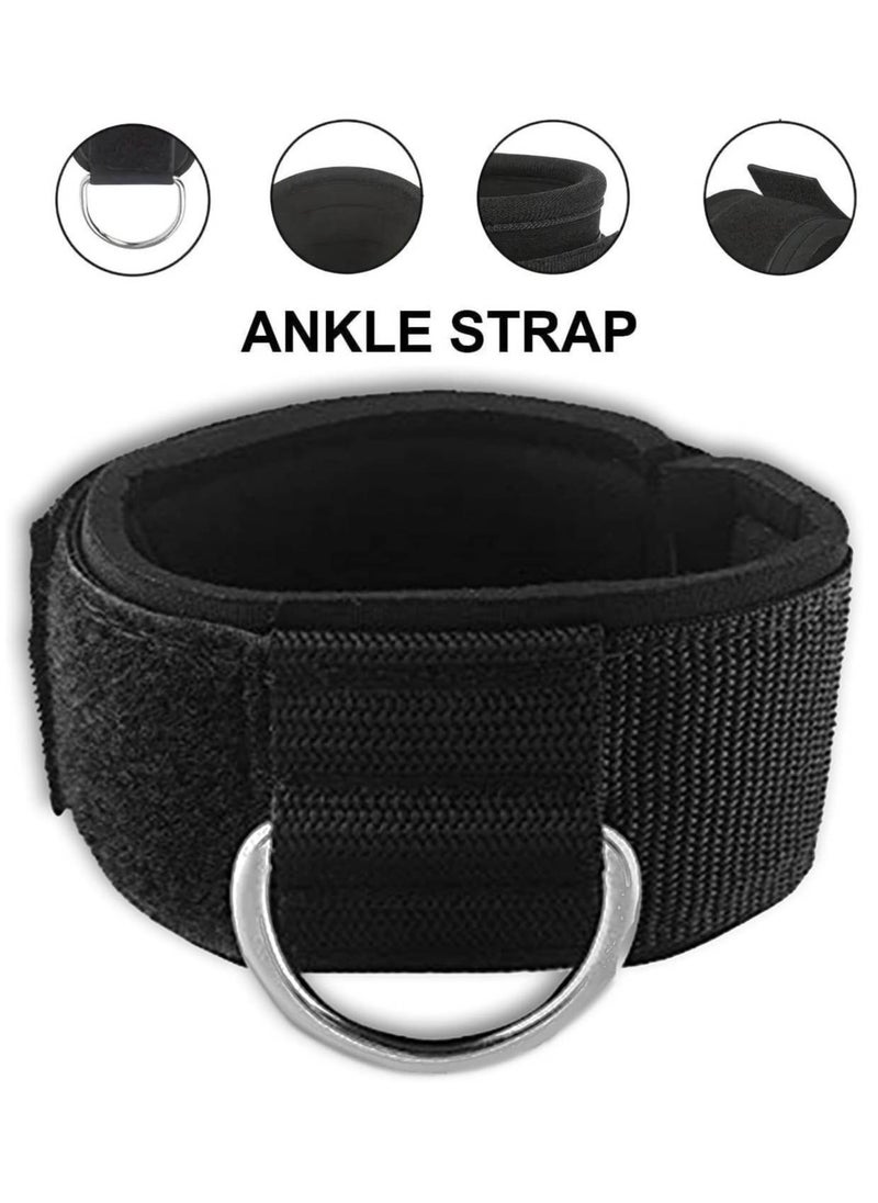 MD Fitness Padded Ankle Straps with D-Ring for Leg Strength Training Exercises, 2Pcs  - Image 5