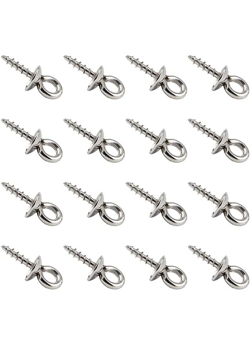 SYOSI Stainless Steel Screw Eye Pin 10x4mm Stainless Steel Eye Pin Bail Pegs 1.2mm Pin Metal Hoop Peg Screw Eye Pin Hook for Half Drilled Beads Jewelry Earring Making  - Image 1