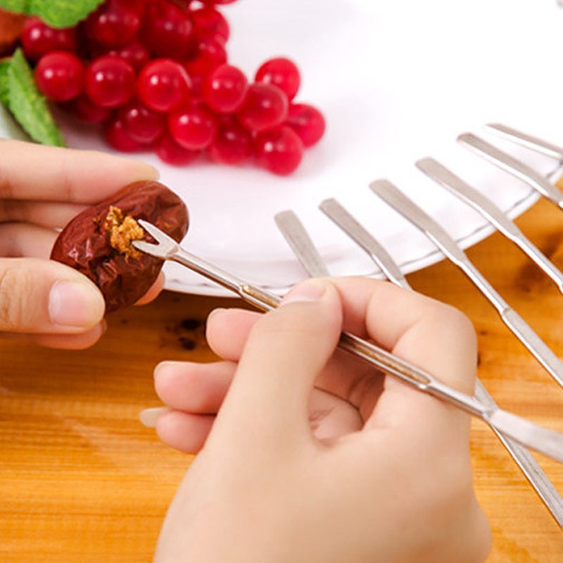 12PCS Stainless Steel Shellfish Seafood Forks Nut Picks Seafood Tools - Image 5