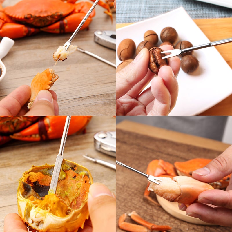 12PCS Stainless Steel Shellfish Seafood Forks Nut Picks Seafood Tools - Image 4