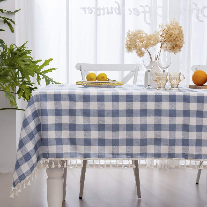 Midsummer Breeze Buffalo plaid tablecloth-cotton gingham table قطعة قماش للمطبخ مطعم المزرعة الربيع الصيف عيد الفصح د - Image 2