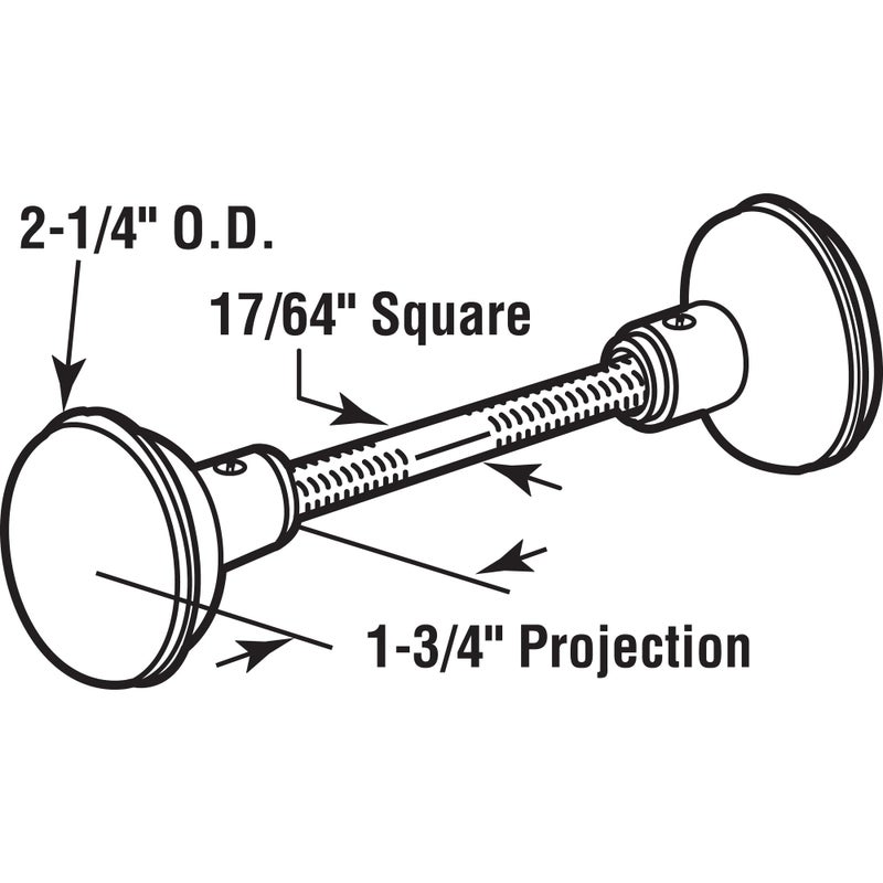Prime-Line E 2499 Solid Brass Vintage Door Knob Spindle Set, 2-1/4 In. Outside Diameter, Bronze (Single Pack) - Image 2