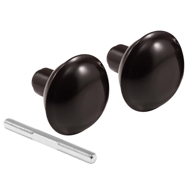 Prime-Line E 2499 Solid Brass Vintage Door Knob Spindle Set, 2-1/4 In. Outside Diameter, Bronze (Single Pack) - Image 1
