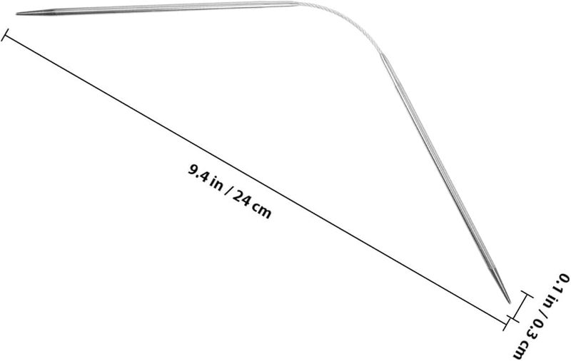 إبر الحياكة الدائرية من الفولاذ المقاوم للصدأ خفيفة الوزن وأدوات الحياكة المعدنية الناعمة للمبتدئين - Image 3