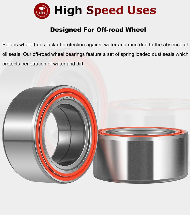 Camoo 2 PCS 3514699 Wheel Bearing for Polaris UTV RZR 800 / RZR 1000 XP/RZR XP Turbo/General 1000 / Ranger XP 900 / Ranger XP 1000 and More (44x72x33.1) - Image 5