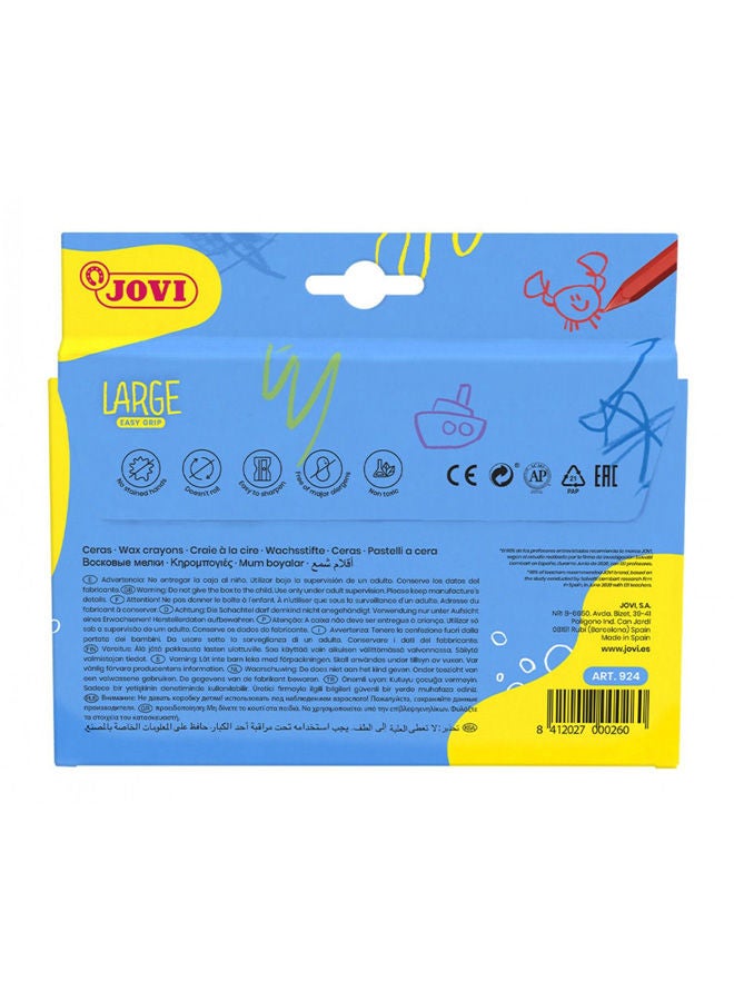 جوفي طقم 24 لون بلاستيك مضلع جوفي رقم 924 - Image 3