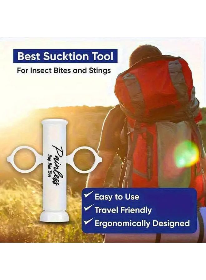 مضخة تفريغ يدوية سوداء من 3 قطع للإسعافات الأولية لدغات البعوض والنحل ولدغات الثعابين - Image 3