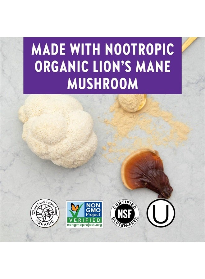 New Chapter Lion's Mane + Reishi Mushroom - LifeShield Mind Force for Mental Clarity with Organic Reishi Mushroom + Vegan + Non-GMO, Nootropic Ingredients - 60 ct - Image 4
