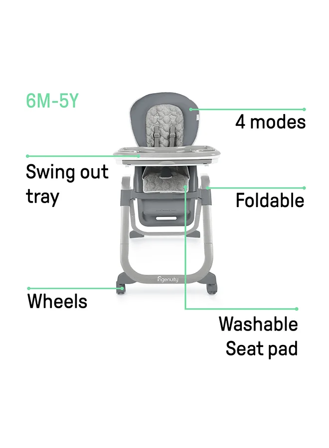 ingenuity SmartServe 4-in-1 High Chair - Connolly - Grey