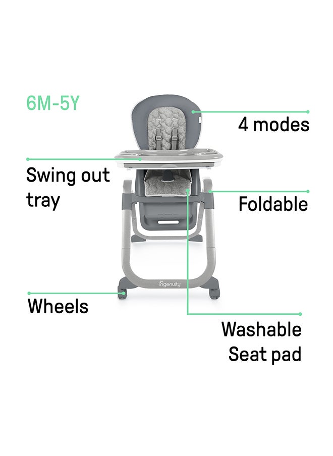 ingenuity - SmartServe 4-in-1 High Chair - Connolly - Grey - Image 1