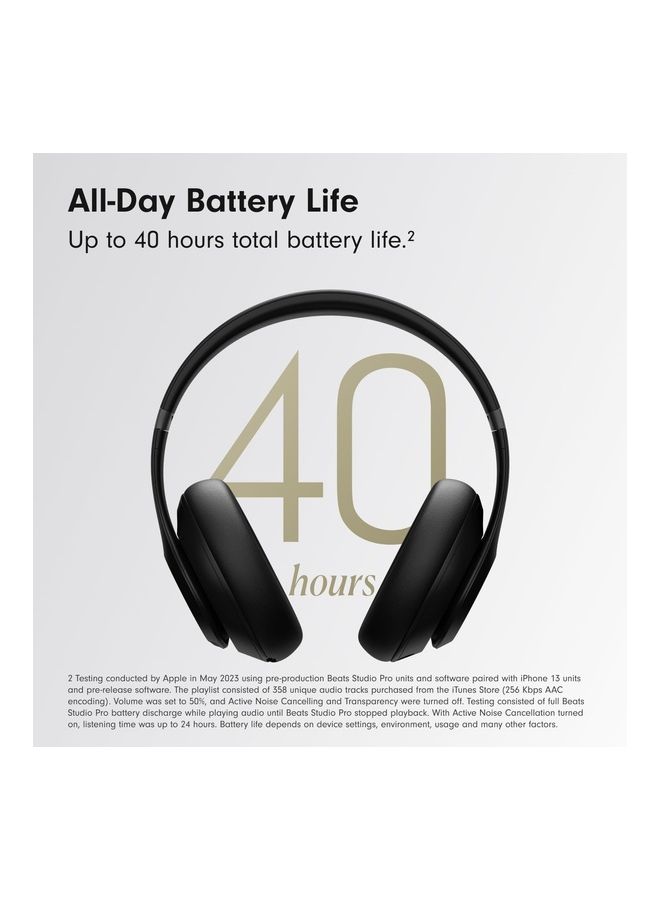 beats New 2023 Studio Pro Wireless Over-Ear Headphones With Noise Cancellation Black - Image 3