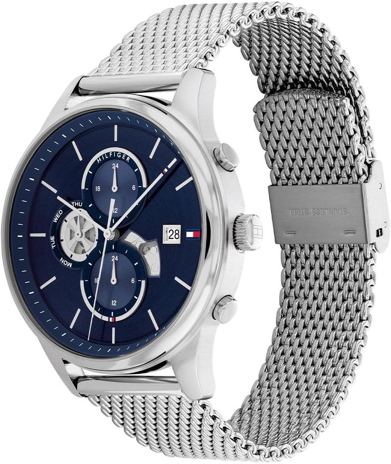 Tommy Hilfiger Weston Men's Navy Dial Stainless Steel Watch - Image 2