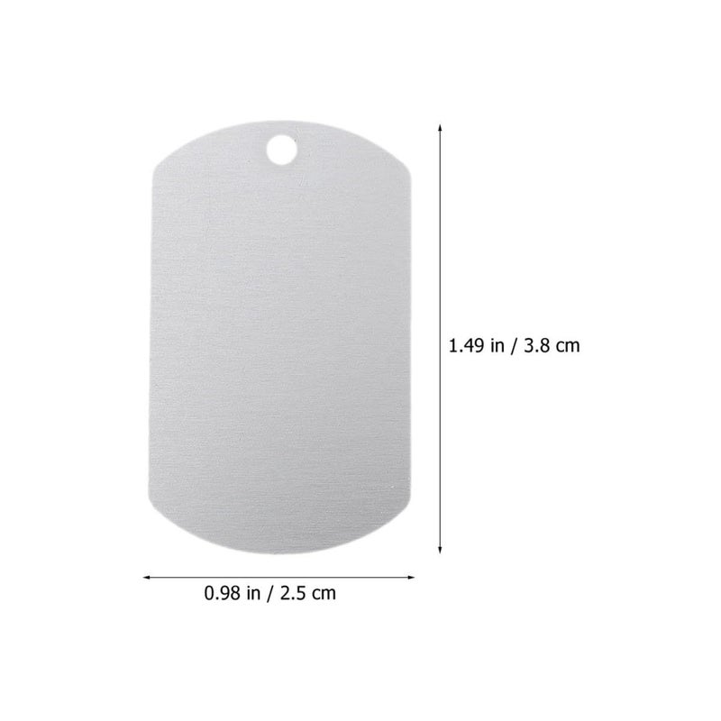 25 Blank Aluminum Dog Tags 38x25mm Sturdy Pet Id Tags For Engraving - Image 3