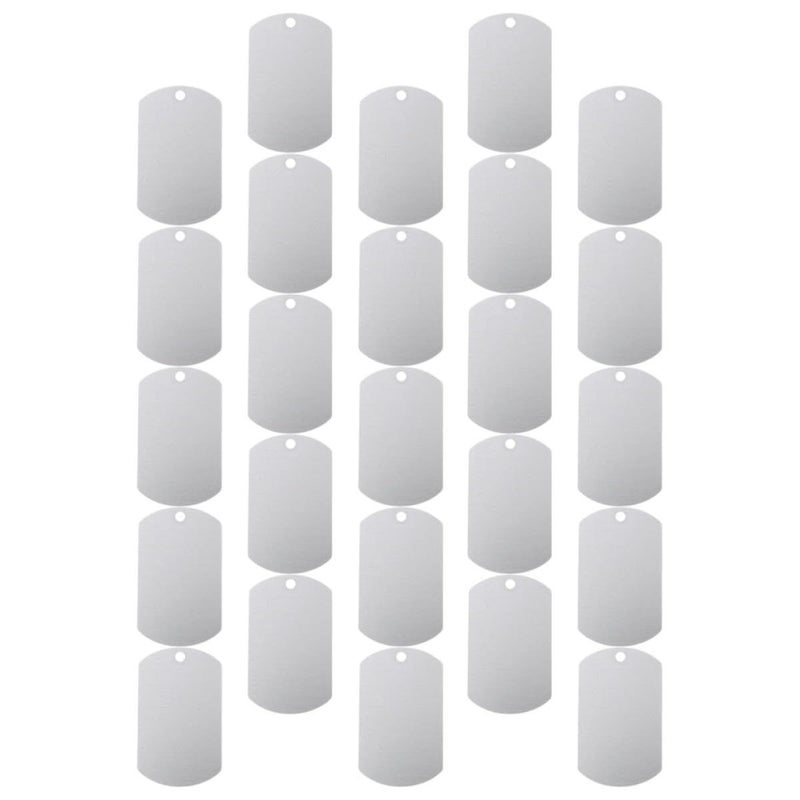 25 Blank Aluminum Dog Tags 38x25mm Sturdy Pet Id Tags For Engraving - Image 2