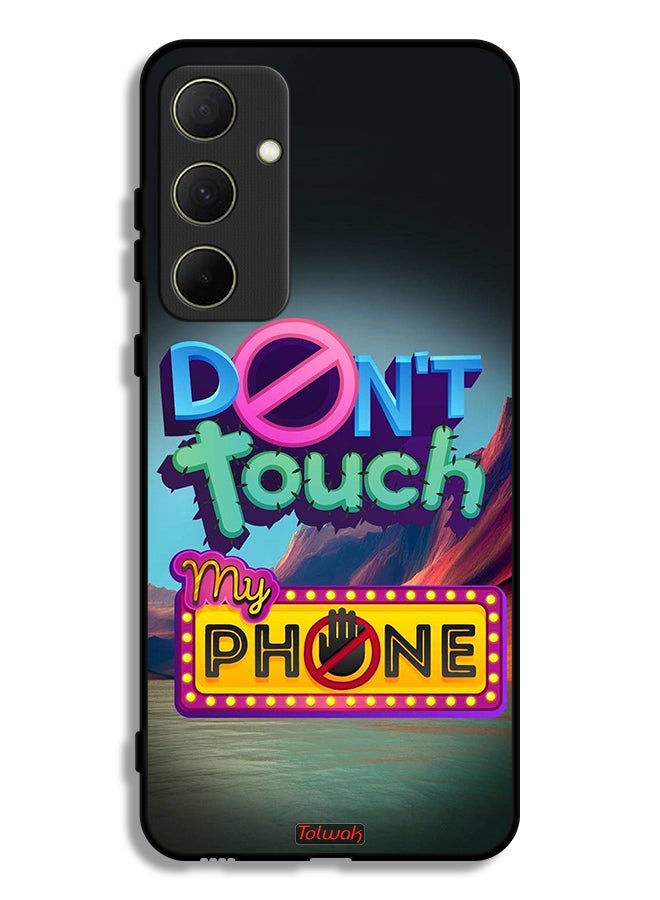 Tolwak Samsung Galaxy A35 5G Protective Case Cover Do Not Touch My Phone - Image 1
