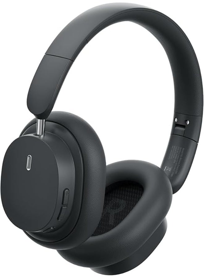 Baseus Bowie H1i Wireless Headphones, 38dB Active Noise Cancelling Headphones with Bluetooth V5.3, Spatial Audio, 0.038s Low Latency, LHDC Hi-Res Sound, ENC Mics (Cluster Black) - Image 1