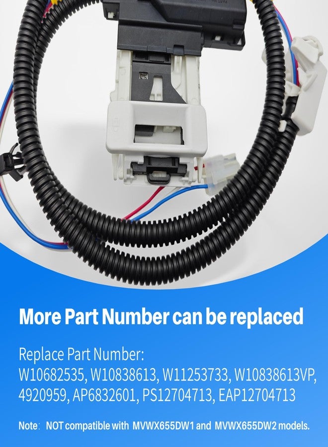 Idelen W11307244 W10682535 Washer Lid Lock and Lid Strike w10837741, Compatible with amana kenmore maytag whirlpool Washer, Replace w11253733 w10838613, Accessories for whirlpool Lid Lock Replacement - Image 4