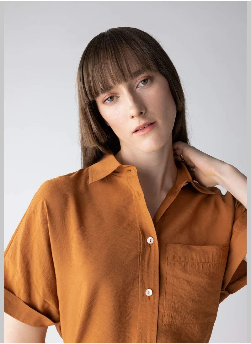 DeFacto Woman Woven Top Short Sleeve Shirt