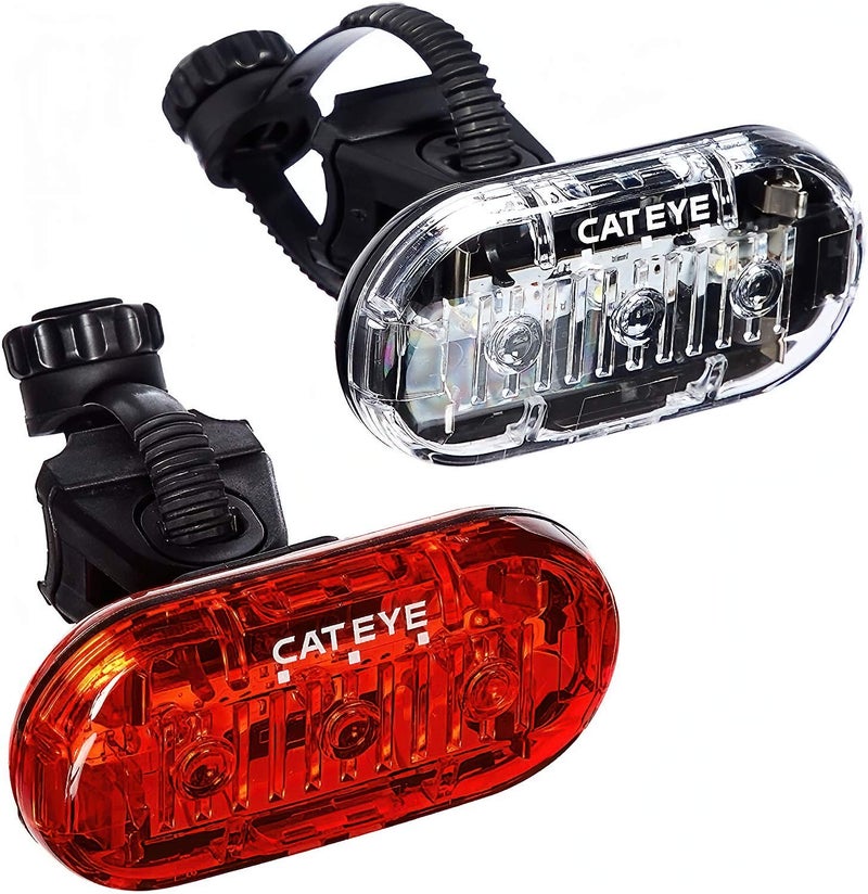 CAT EYE CATEYE Omni 3 Bike Safety Light – IPX4 Waterproof 3 LED Safety Light with 360° Visibility, Multiple Flashing Modes, AAA Battery, 200+ Hour Runtime, Fits Road, Urban, MTB & Kids Bikes (Omni 3 Combo) - Image 1