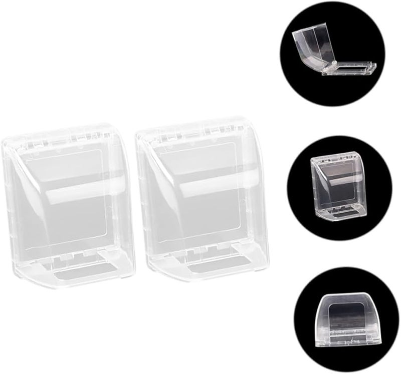 قطعتان من أغطية المآخذ البيضاء ذاتية اللصق المقاومة للعوامل الجوية لحماية مقابس الكهرباء في الحمام - Image 5