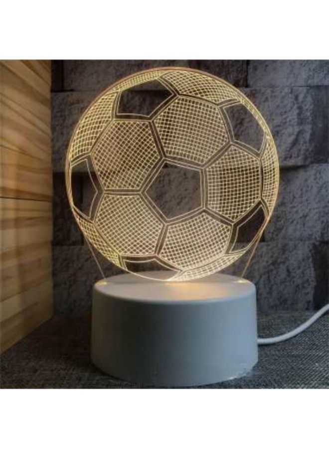 Creative Night Light 3D Warm White Acrylic/ABS Base Bedroom Small Decorative 3D Lamp Night Lights For Home Decoration, Single Football - Image 1