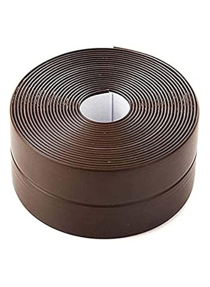 erorex Caulking Tape Strip, Anti-Mould Caulking Sealing Self-Adhesive Bathtub Caulking Tape, Suitable for Kitchen Sink, Bathroom, Shower and Bathtub Floor Wall Protection (2 Brown Waterproof Glue) - Image 1