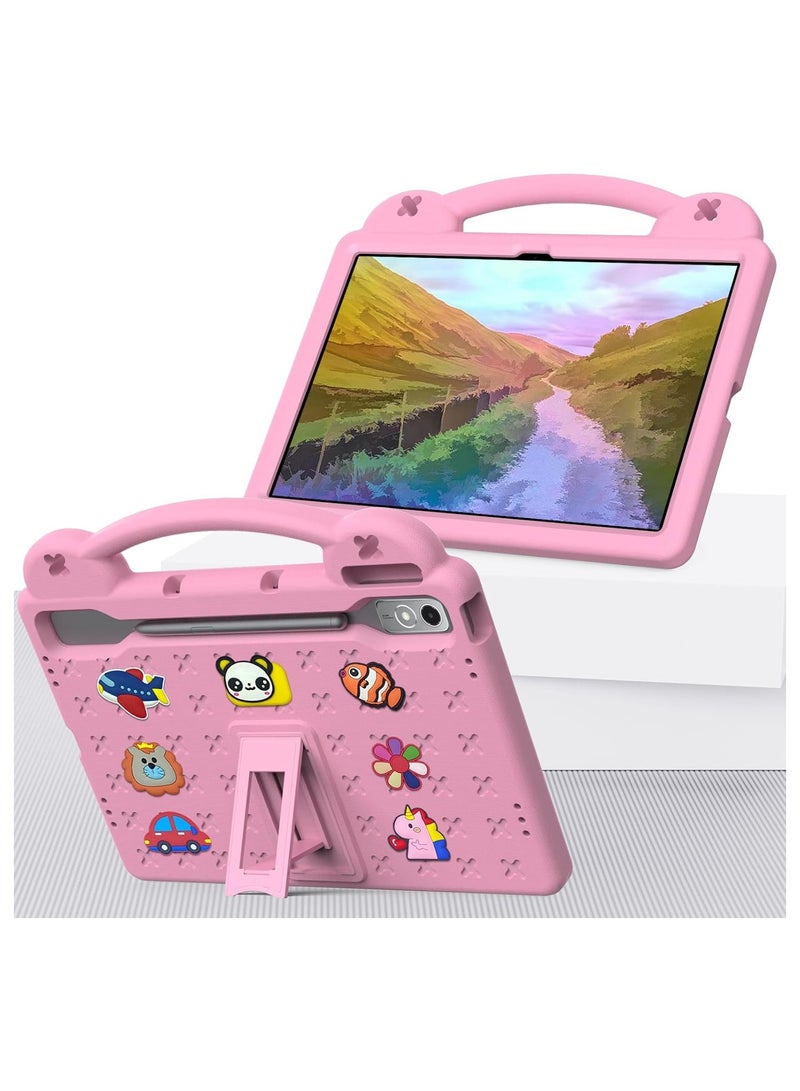 Child Protective Case Compatible with Lenovo Tab P12 12.7 inch 2025, Heavy Duty EVA Foam Shockproof Child Protective Case with Stand for Lenovo P12 Tablet PC