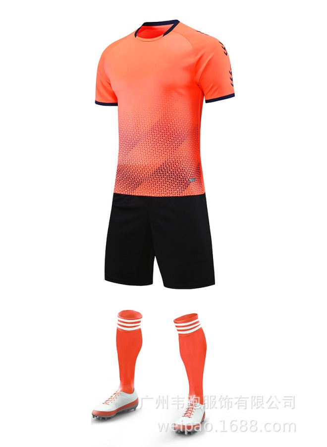 Fluorescent Orange Short Sleeve Football Jersey - Image 1