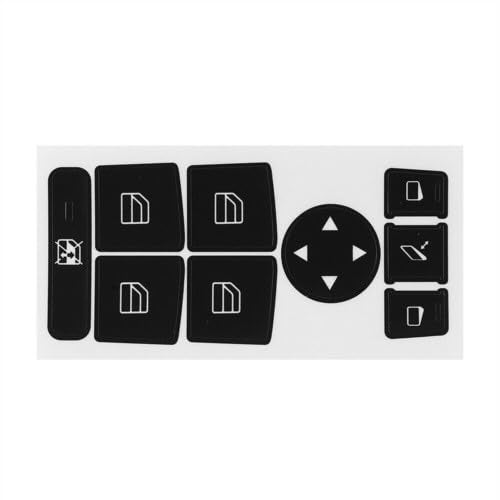 Lizixny Car Interior Stickers Button Decals Compatible with Mercedes Benz 2007-2014, Interior Door Armrest Window Switch Button Trim Cover Sticker, Black - Image 2