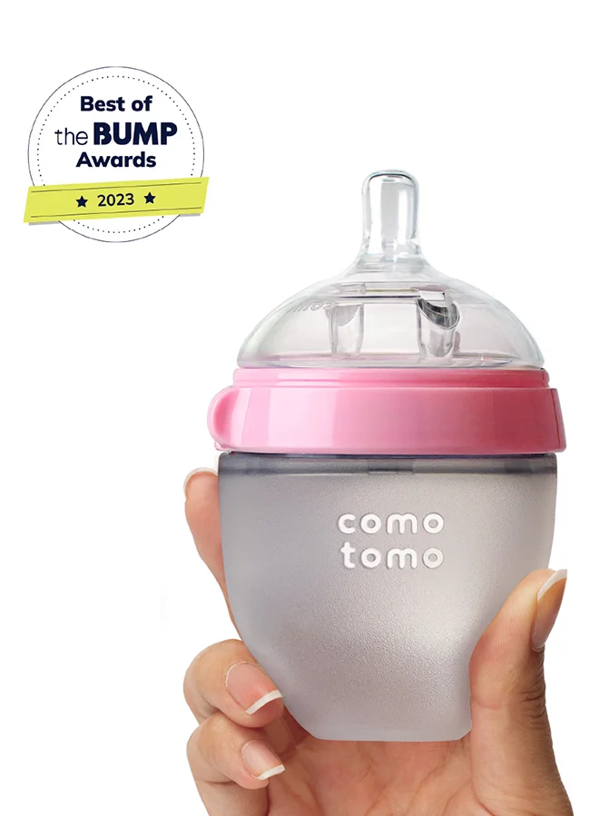 comotomo Combo Natural Feel Baby Bottle 150 ML And Natural Feel Baby Bottle 250 ML, 0 - 6 Months