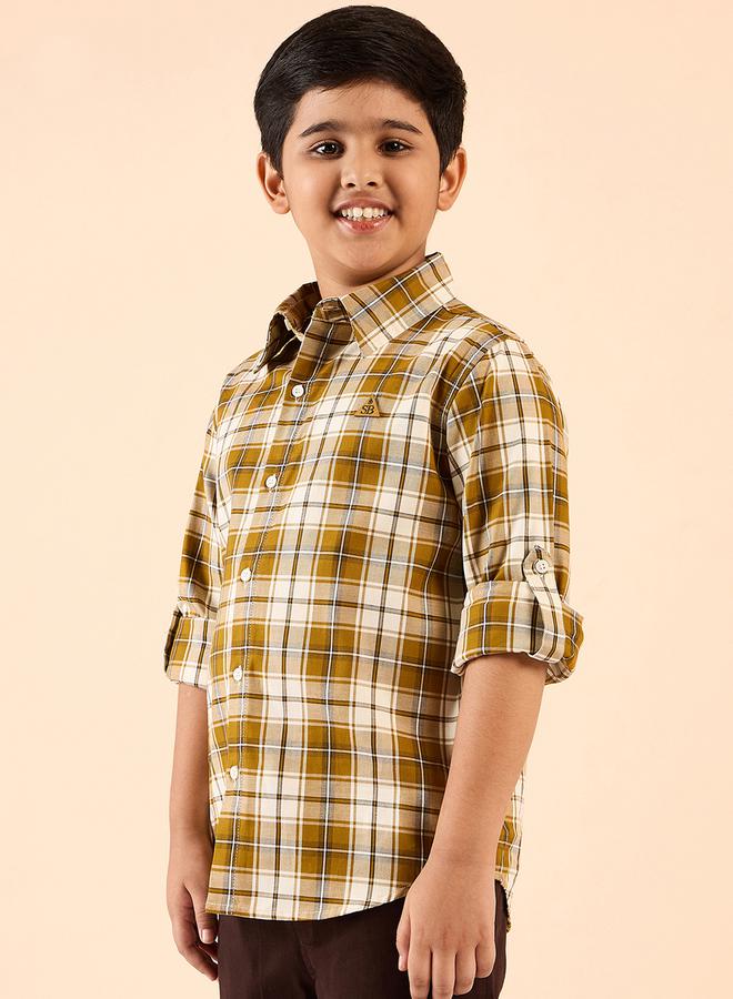Stylo Bug Checked Roll-Up Sleeve Shirt - Image 3