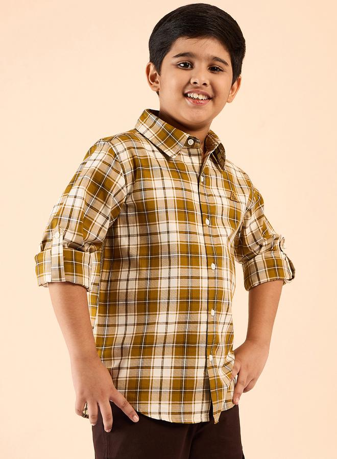 Stylo Bug Checked Roll-Up Sleeve Shirt - Image 4