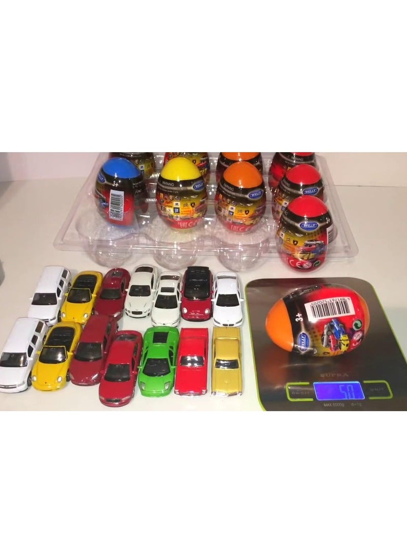 Welly سيارات ويللي المعدنية المصبوبة في كبسولة - مجموعة 12 قطعة، بحجم 3 بوصات، متنوعة - Image 3