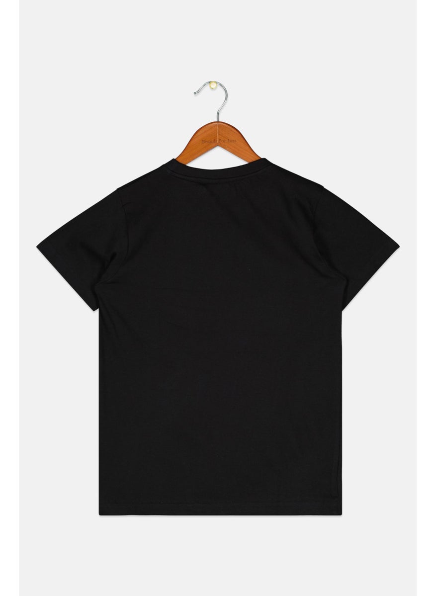 Bleach - Kids Boy Crew Neck Short Sleeve Brand Logo T-Shirt, Black - Image 1
