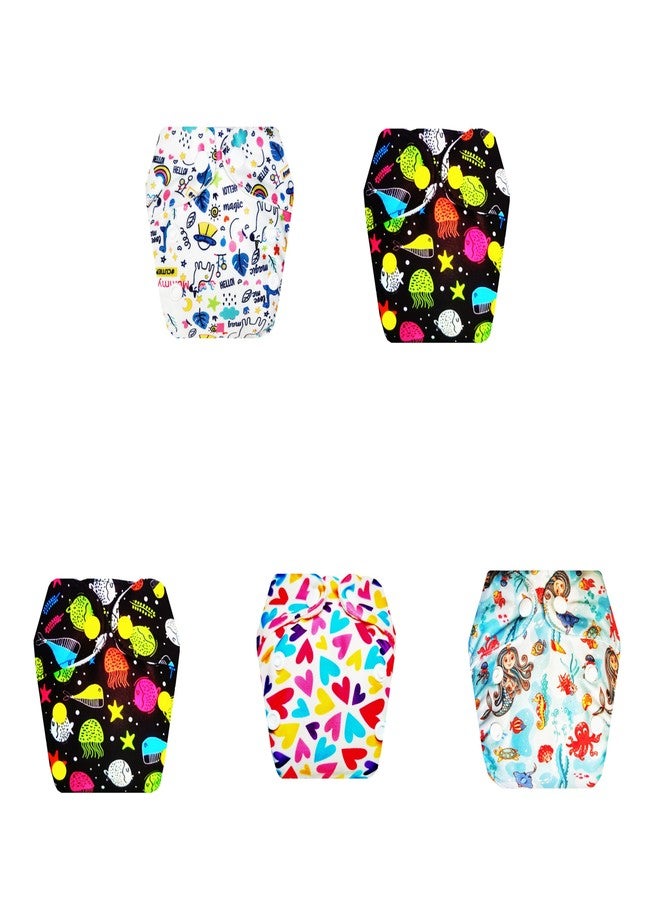 Dumbledo Premium Newborn Cloth Diaper with Integrated Soaker (Pack of 5) | Dry Feel and Comfortable | Breathable | Travel Friendly | Worry-Free Diapering | 0 - 4 Months | Unisex Baby - Image 1