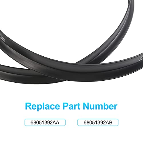 JDMON Replacement for Front Fascia Bumper Hood Seal Dodge Challenger 2008-2019 with Rivets Replace 68051392AA 68051392AB Black - Image 4