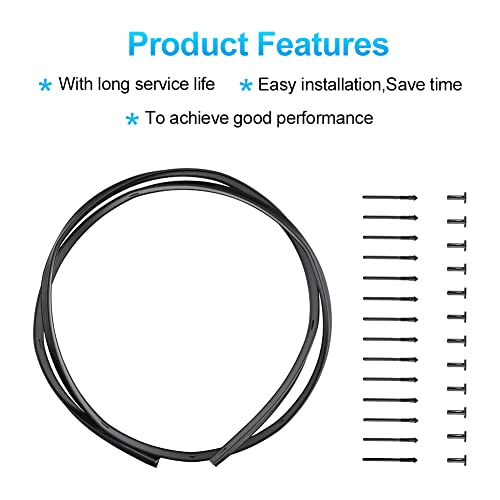 JDMON Replacement for Front Fascia Bumper Hood Seal Dodge Challenger 2008-2019 with Rivets Replace 68051392AA 68051392AB Black - Image 5